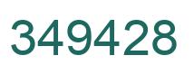 Number 349428 green image