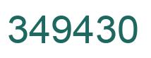 Number 349430 green image