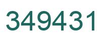Number 349431 green image