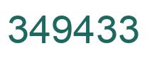 Number 349433 green image