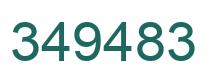 Number 349483 green image