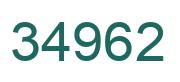 Number 34962 green image