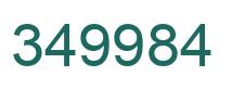 Number 349984 green image