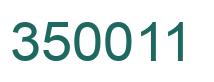 Number 350011 green image