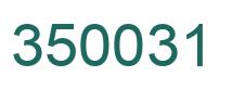 Number 350031 green image