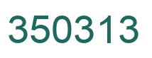 Number 350313 green image