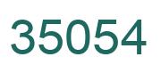 Number 35054 green image