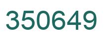 Number 350649 green image