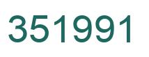 Number 351991 green image