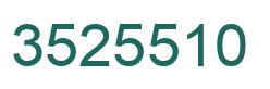 Number 3525510 green image