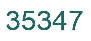 Number 35347 green image