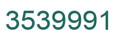 Number 3539991 green image
