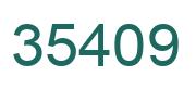 Number 35409 green image