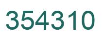 Number 354310 green image