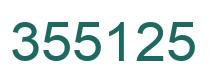Number 355125 green image