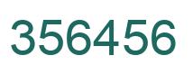 Number 356456 green image