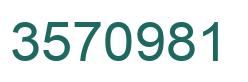 Number 3570981 green image