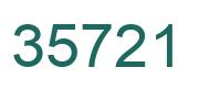 Number 35721 green image