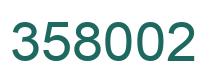 Number 358002 green image