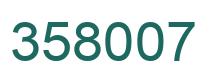 Number 358007 green image