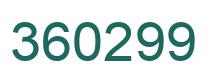 Number 360299 green image