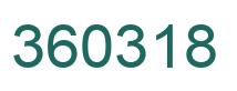 Number 360318 green image