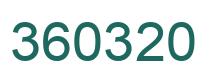 Number 360320 green image