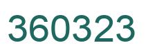 Number 360323 green image
