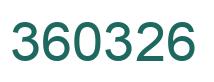 Number 360326 green image