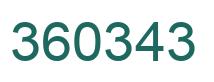 Number 360343 green image