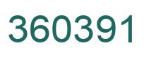 Number 360391 green image