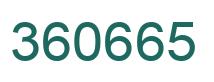 Number 360665 green image