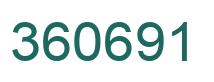 Number 360691 green image
