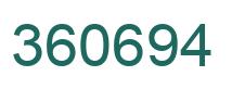 Number 360694 green image