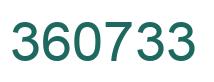 Number 360733 green image