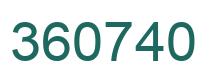 Number 360740 green image