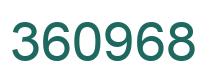 Number 360968 green image