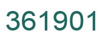 Number 361901 green image