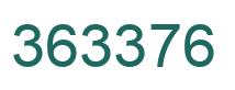Number 363376 green image