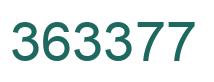 Number 363377 green image