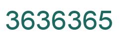 Número 3636365 imagen verde