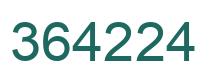 Number 364224 green image