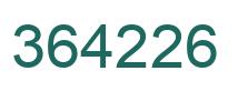 Number 364226 green image