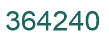 Number 364240 green image