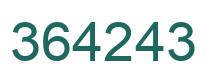 Number 364243 green image