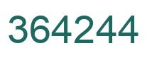 Number 364244 green image