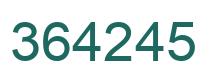 Number 364245 green image