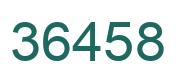 Number 36458 green image