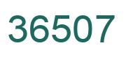 Number 36507 green image