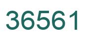 Number 36561 green image
